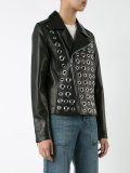 circular cut-out biker jacket