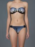 printed bandeau bikini set