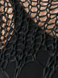 open knit asymmetric blouse