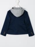 hooded buttoned jacket