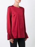 pleated cuff blouse