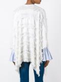 fringed open cardigan