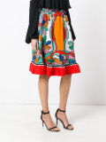 gathered A-line skirt
