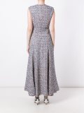sleeveless long tweed dress