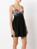 contrast pleated dress
