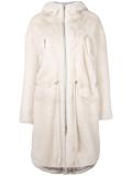 fur hooded parka  coat
