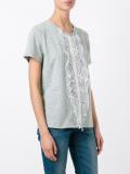 ruffled detail T-shirt