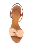 ankle strap stacked heel sandals