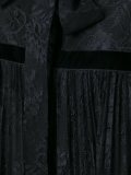 lace overlay pleated back dress