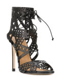 geometric cuts strappy sandals