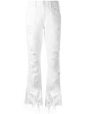 distressed cropped jeans