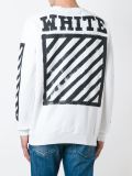 striped logo print sweatshirt