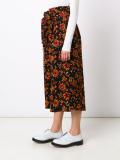 floral pattern belted trousers