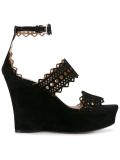 Suede Laser-Cut Wedges