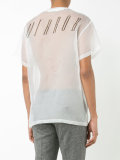 'mirror' print sheer T-shirt