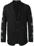 branded patch sleeve jacket