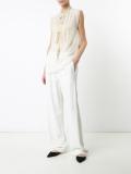 sleeveless embroidered blouse 