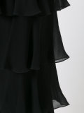 layered ruffled straight trousers