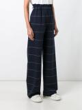 elasticated high-rise trousers