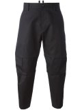 cropped straight fit trousers