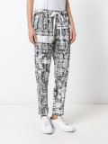 printed drawstring trousers