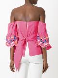 taffeta embroidered corset top