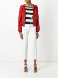 hooded leather jacket 