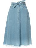 drawstring denim skirt 