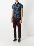 floral pattern polo shirt