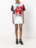 branded comic print T-shirt dress