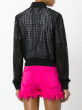 perforated bomber jacket