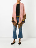 fringed trim cape 