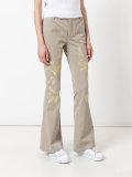 embroidered flared trousers