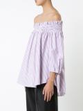 striped off-shoulder blouse