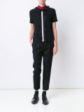ruffled placket & collar shirt