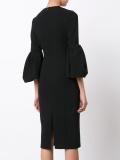 wide sleeve fitted dress