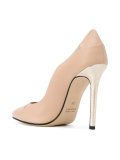 curved cut pointed pumps