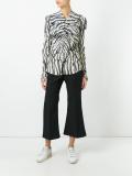 ruched Trellis print blouse