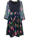 midi floral pleated skirt