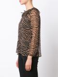 tiger print sheer blouse