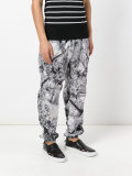 marble print track bottoms
