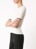 ribbed detail knitted top
