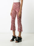 printed cropped trousers 