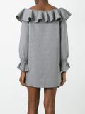 ruffled neckline dress