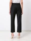 patch pocket cropped trousers