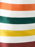 striped strapless gown