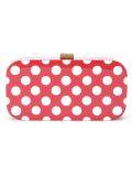 polka dot enamelled clutch