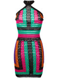 geometric print dress