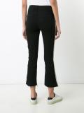 stripe detailing cropped jeans