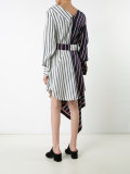 striped asymmetrical dress